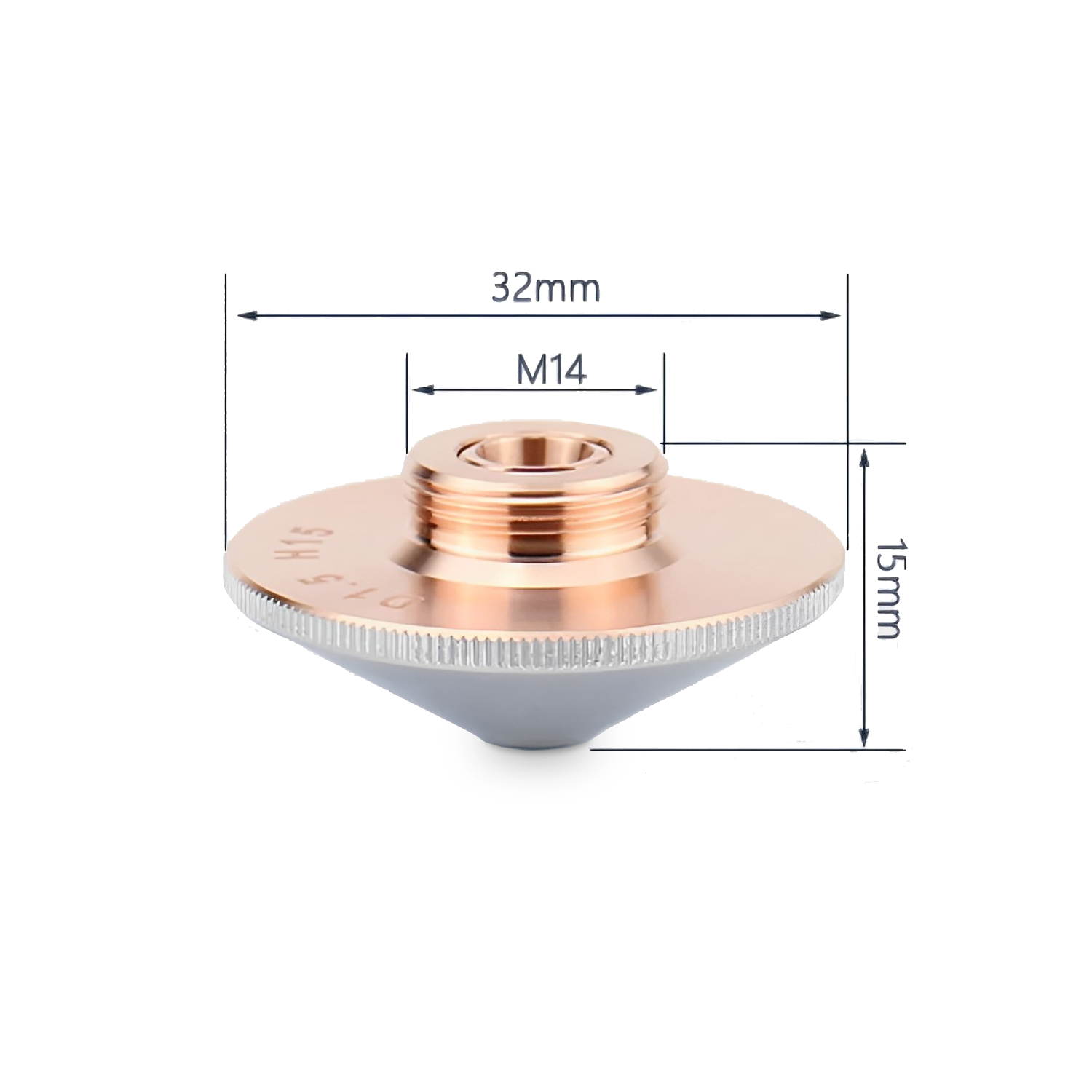 B Series Large Model Double Layer Laser Nozzle D32 H15 M14