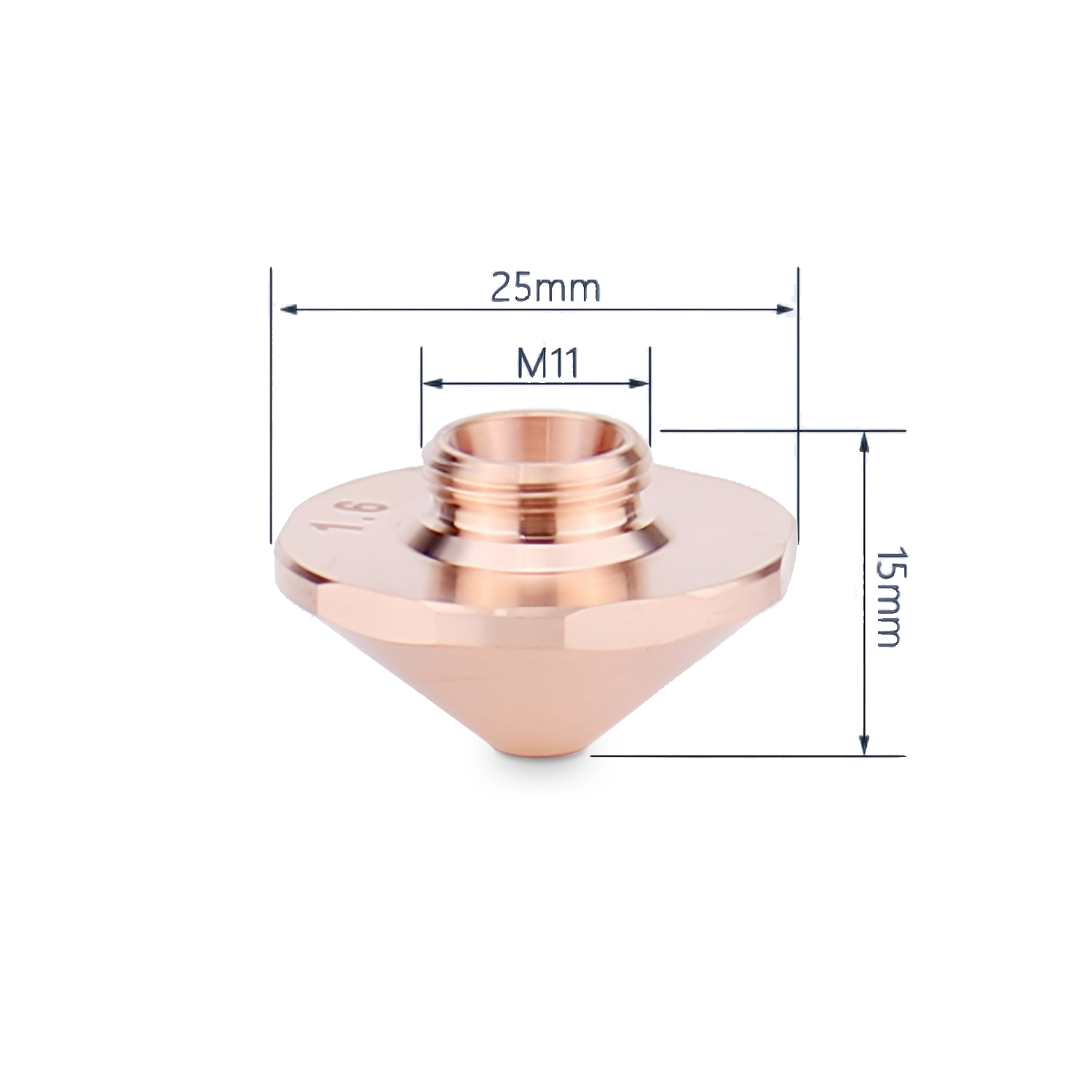 M Series D25M11 Single Layer Laser Nozzle for Bodor