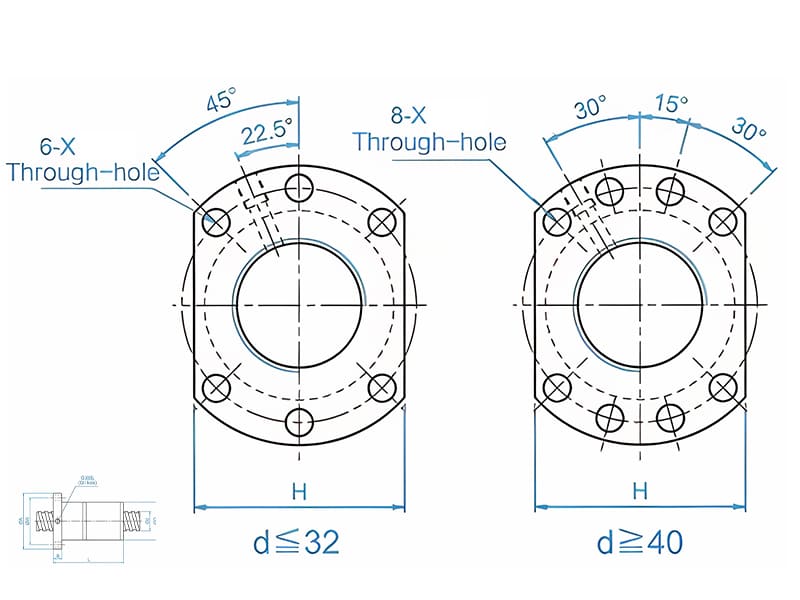 Specification parameter of precision ball screw DFU series