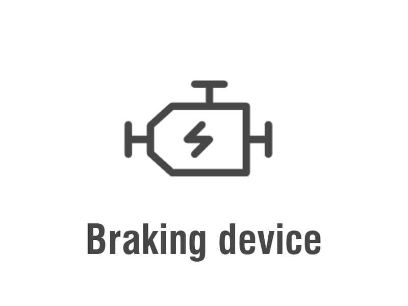 double nut ball screw braking device